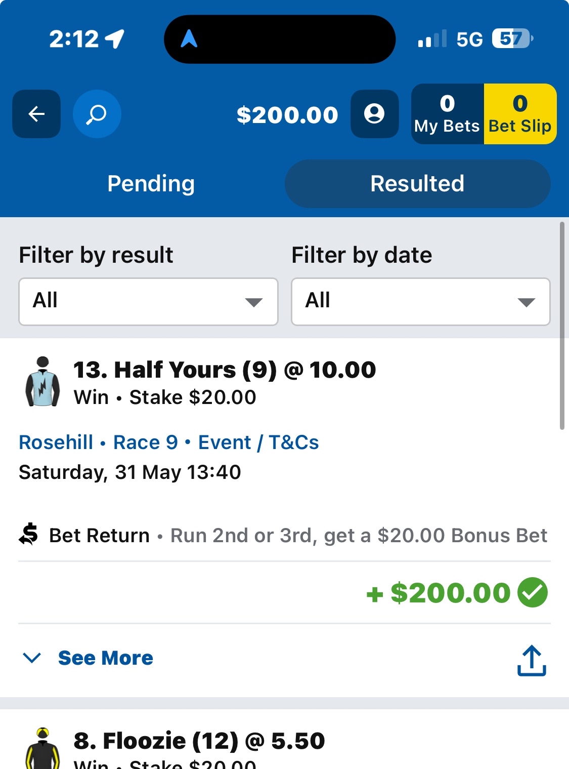 Bet slip from Nathan B.